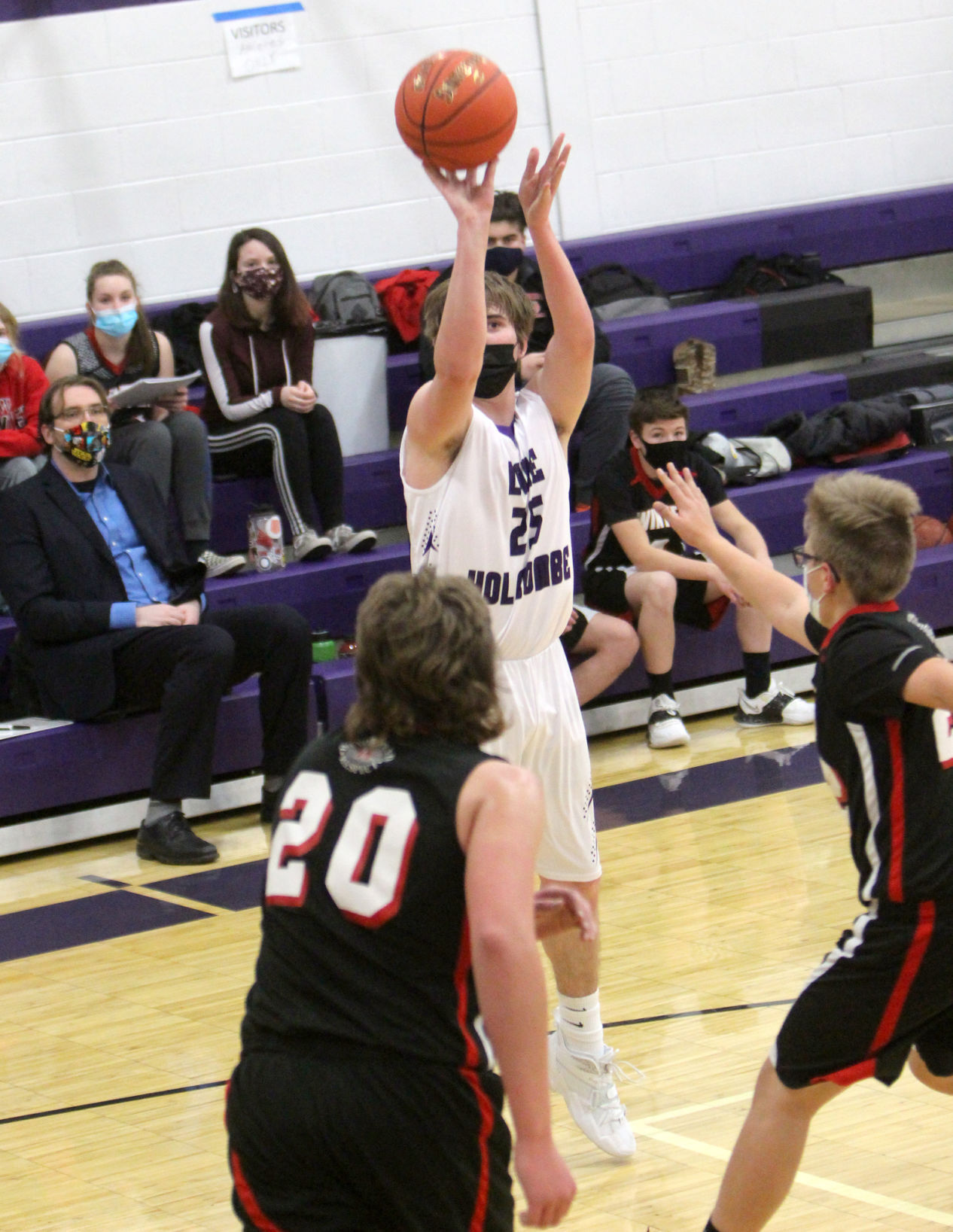 Winter at Lake Holcombe boys basketball 1-5-21